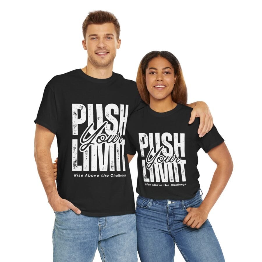 Push Your Limit White Font T-Shirt - Image 4