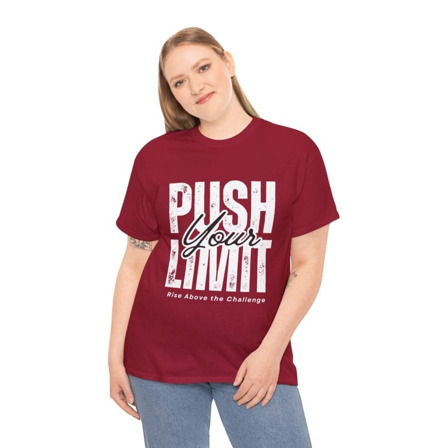 Push Your Limit White Font T-Shirt - Image 9