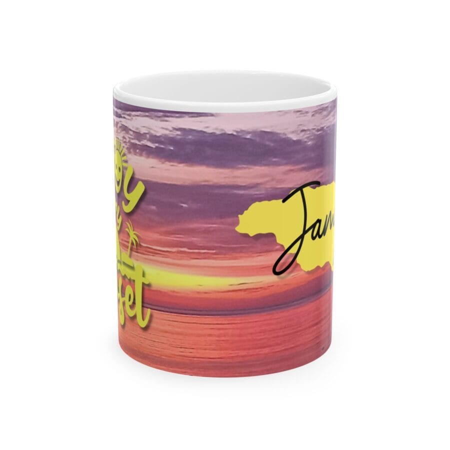 Jamaican Ocho Rios Sunset Ceramic Mug | Tropical Coffee Cup | Beach Vibes Gift 11oz - Image 2