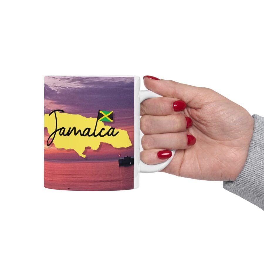 Jamaican Ocho Rios Sunset Ceramic Mug | Tropical Coffee Cup | Beach Vibes Gift 11oz - Image 8