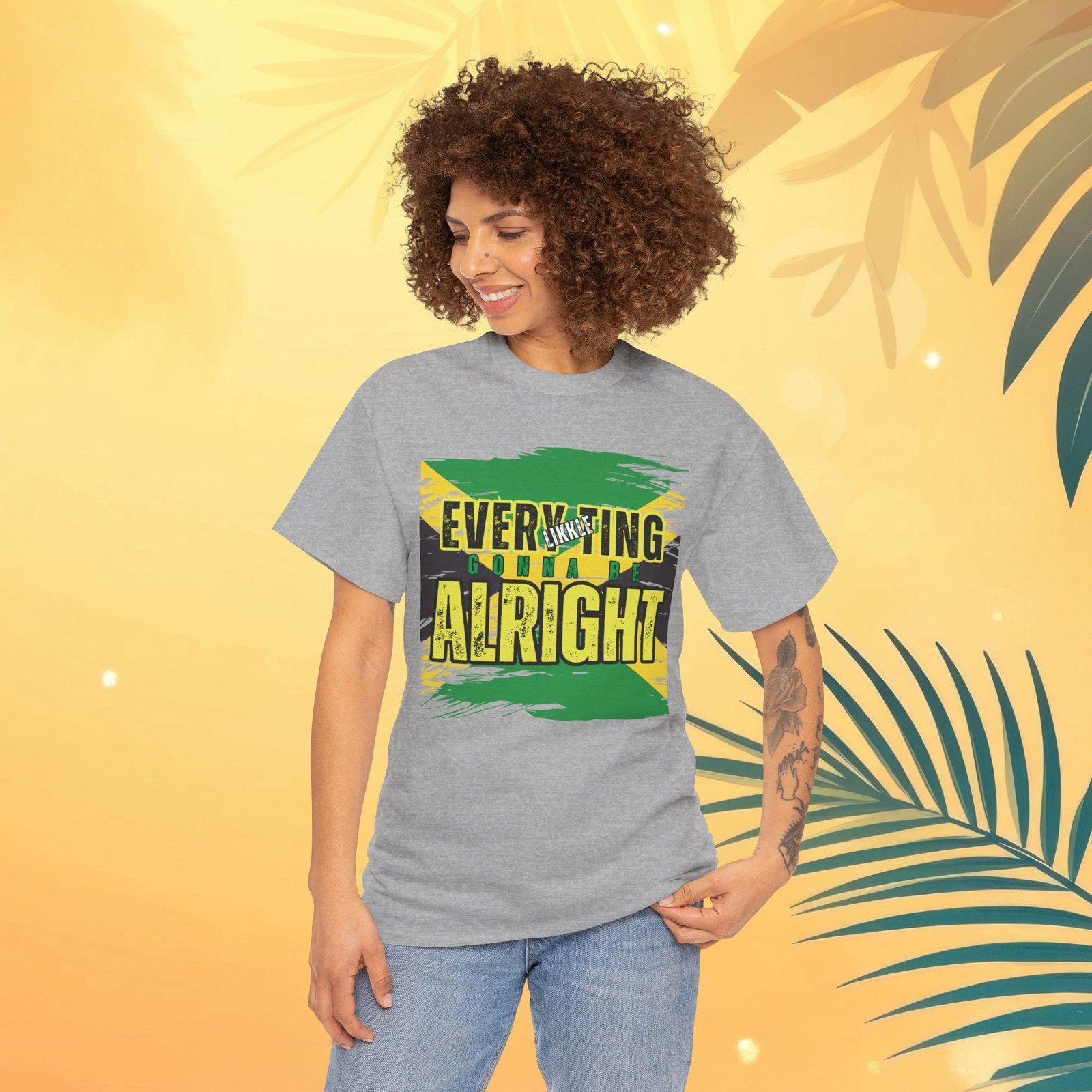 Every Likkle Ting's Gonna Be Alright Unisex Heavy Cotton Tee - Image 13
