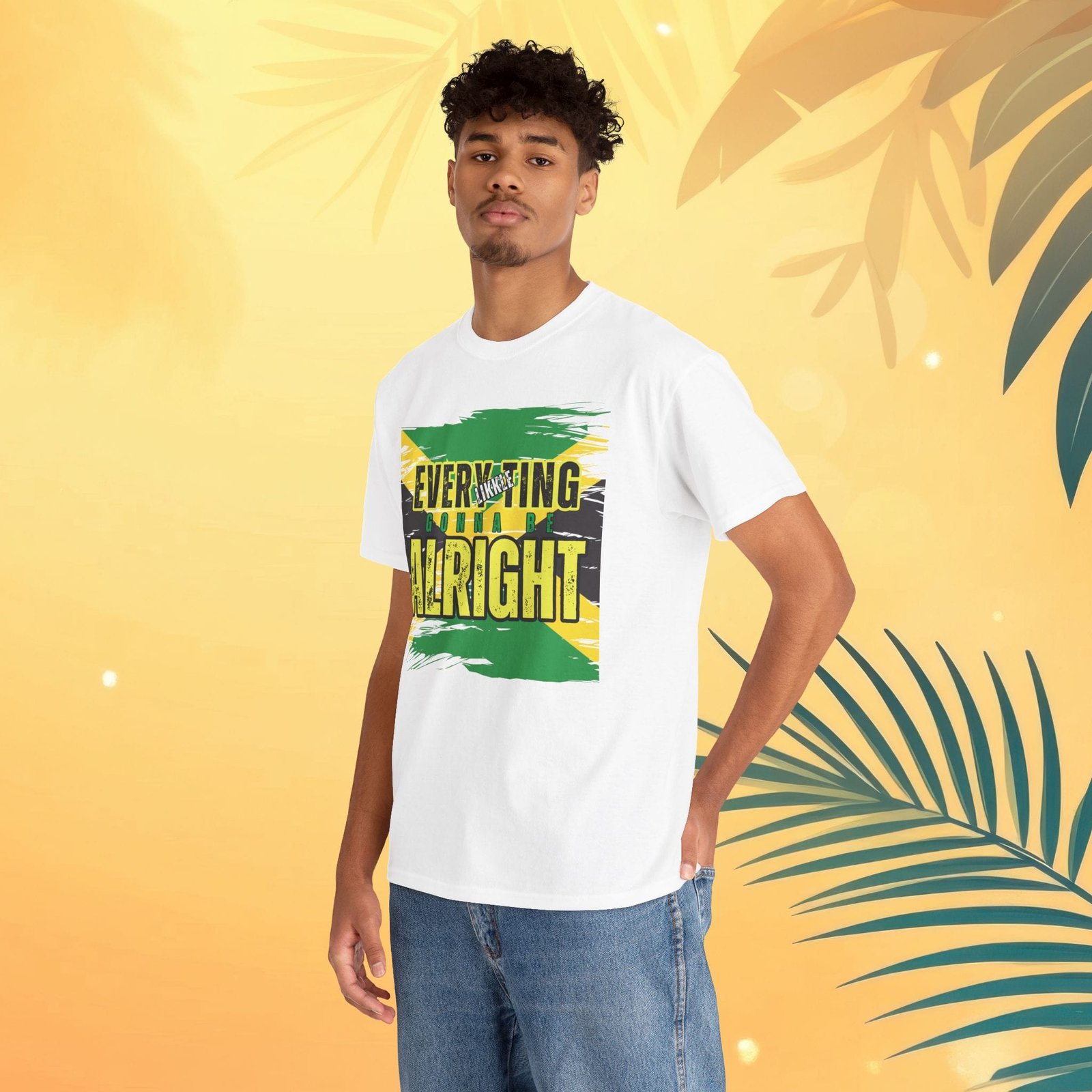 Every Likkle Ting's Gonna Be Alright Unisex Heavy Cotton Tee - Image 3