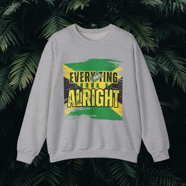 Everything Likkle Ting's Gonna Be Alright Grey Crewneck Sweatshirt