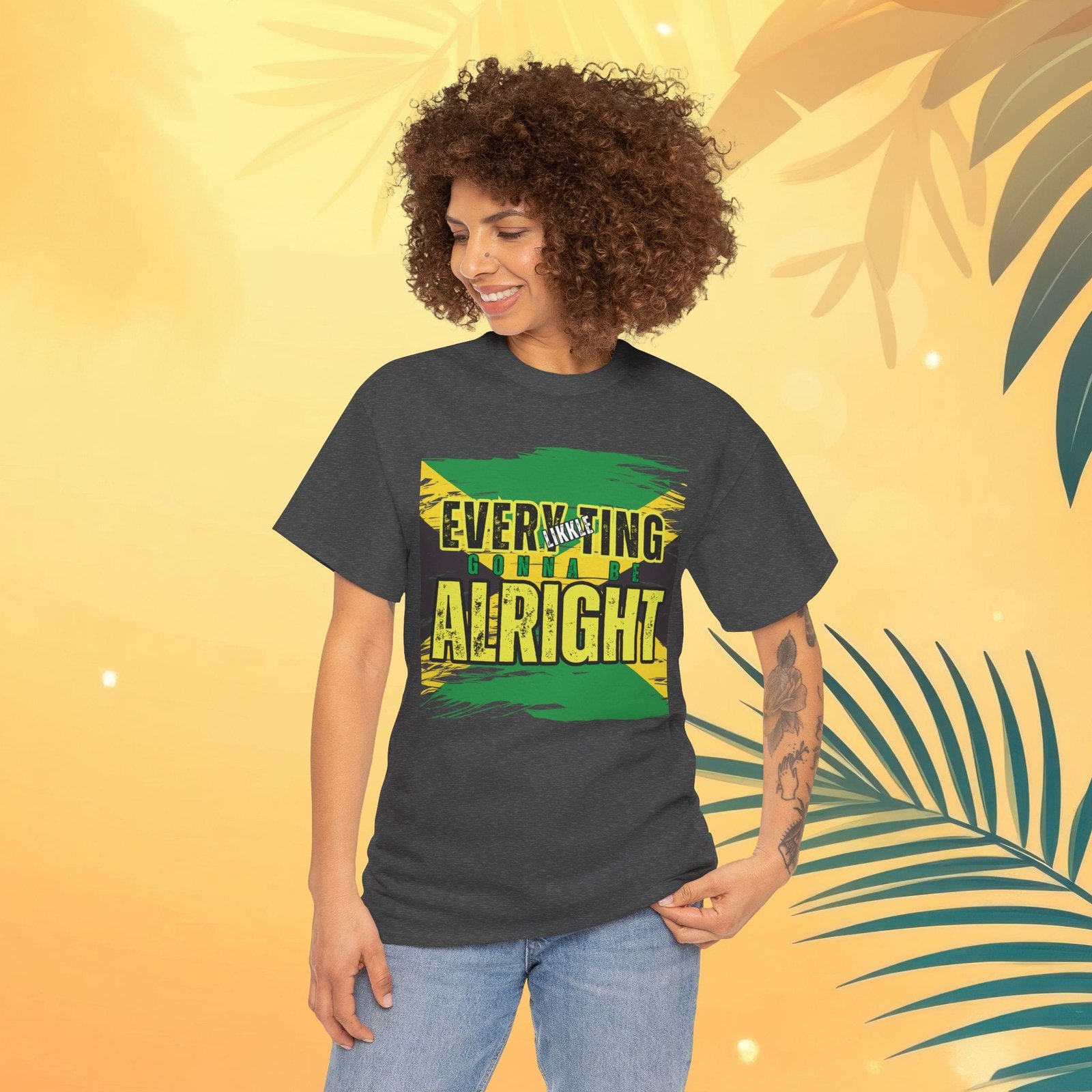 Every Likkle Ting's Gonna Be Alright Unisex Heavy Cotton Tee - Image 28