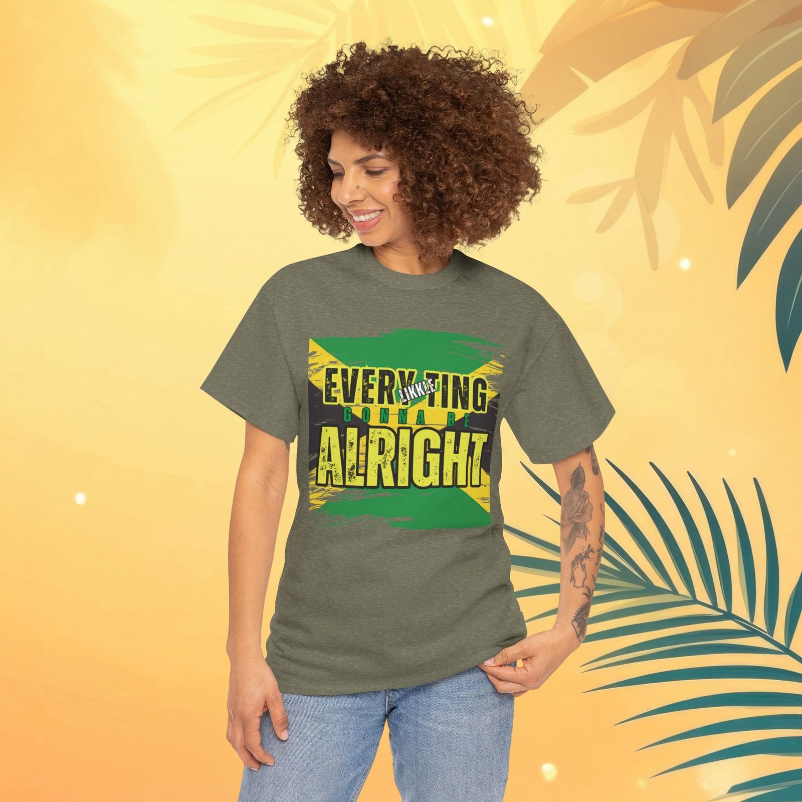Every Likkle Ting's Gonna Be Alright Unisex Heavy Cotton Tee - Image 18